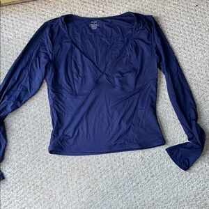 Chic Navy Long Sleeve Top